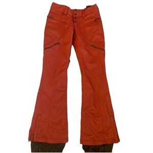 B By Burton Brown Nylon Snowboard Ski Cargo Pants Dry Ride Size XS Women Flare